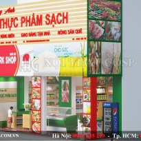 Thiết Kế Cửa Hàng Thực Phẩm Sạch - Phương Anh